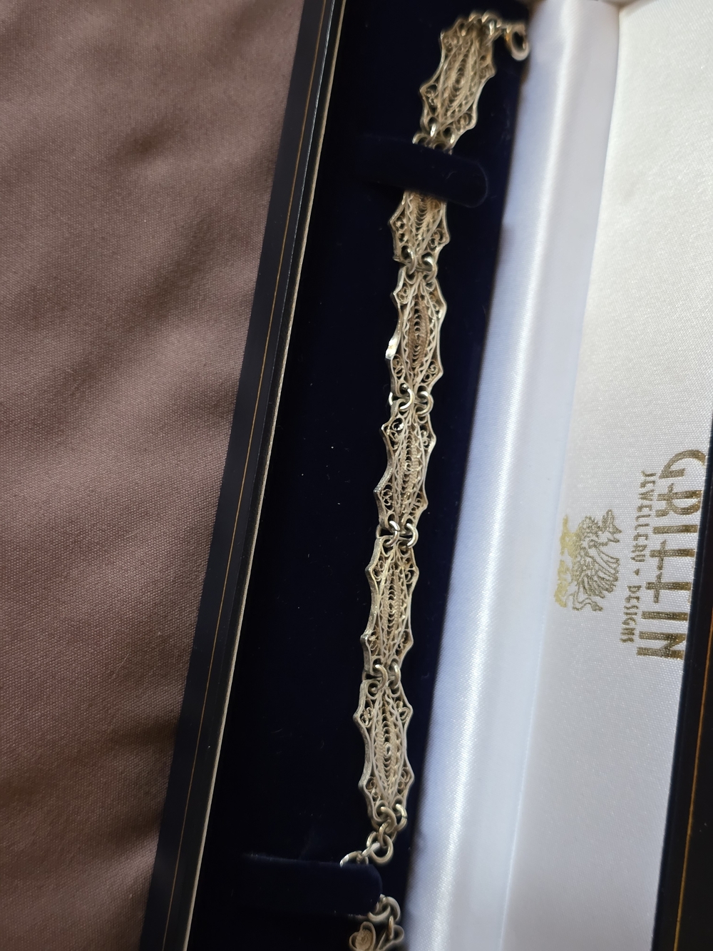 German Silver Filigree Bracelet - Elegant Women's Jewelry